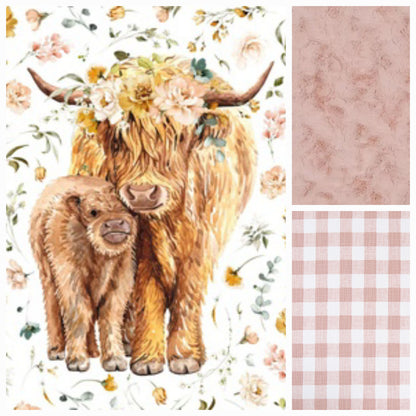 New Release Girl Crib Bedding- Garden Floral Highland Cow Western Baby & Toddler  Bedding Collection - DBC Baby Bedding Co 