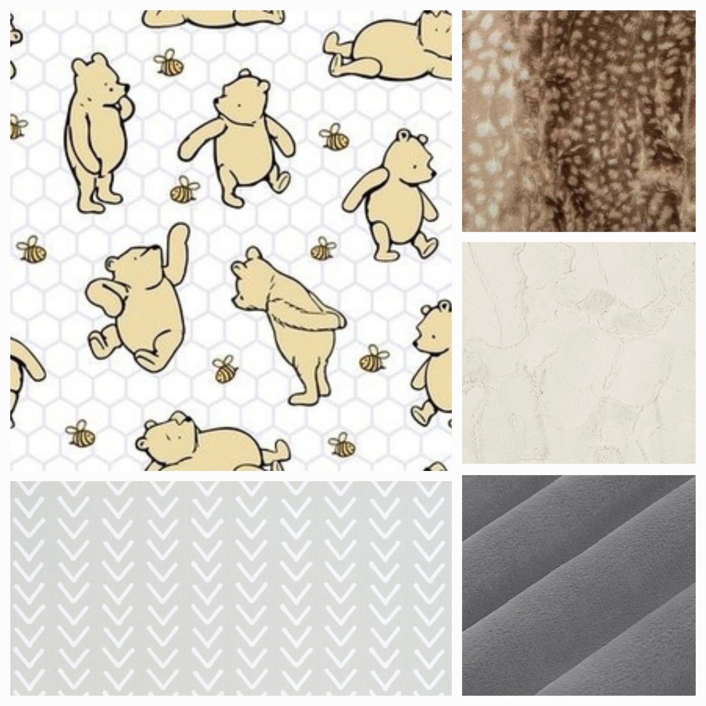 Neutral Crib Bedding- Winnie Pooh Woodland Baby Bedding Collection