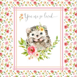New Release Girl Crib Bedding - You are Loved Hedgehog and Floral Woodland Baby Bedding Collection - DBC Baby Bedding Co 