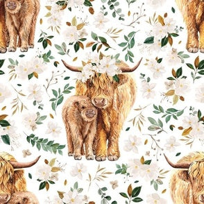 New Release Girl Crib Bedding - Magnolia Highland Cow Farm Girl Baby Bedding & Nursery Collection - DBC Baby Bedding Co 