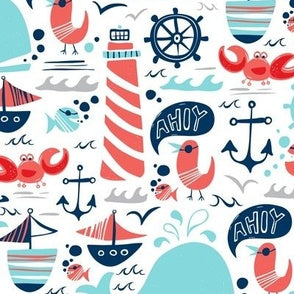 New Release Boy Crib Bedding- Out at Sea Nautical Baby Bedding Collection - DBC Baby Bedding Co 