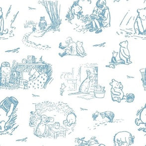 New Release Boy Crib Bedding- Classic Winnie Pooh Blue Toile Baby Bedding & Nursery Collection - DBC Baby Bedding Co 