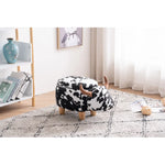 Ottoman - Black White Cow - DBC Baby Bedding Co 