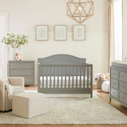 Standard Cribs - Charlie Convertible Crib in Gray - DBC Baby Bedding Co 