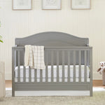 Standard Cribs - Charlie Convertible Crib in Gray - DBC Baby Bedding Co 