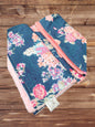 Burp Cloth Set - Navy Floral Burp Cloths - DBC Baby Bedding Co 