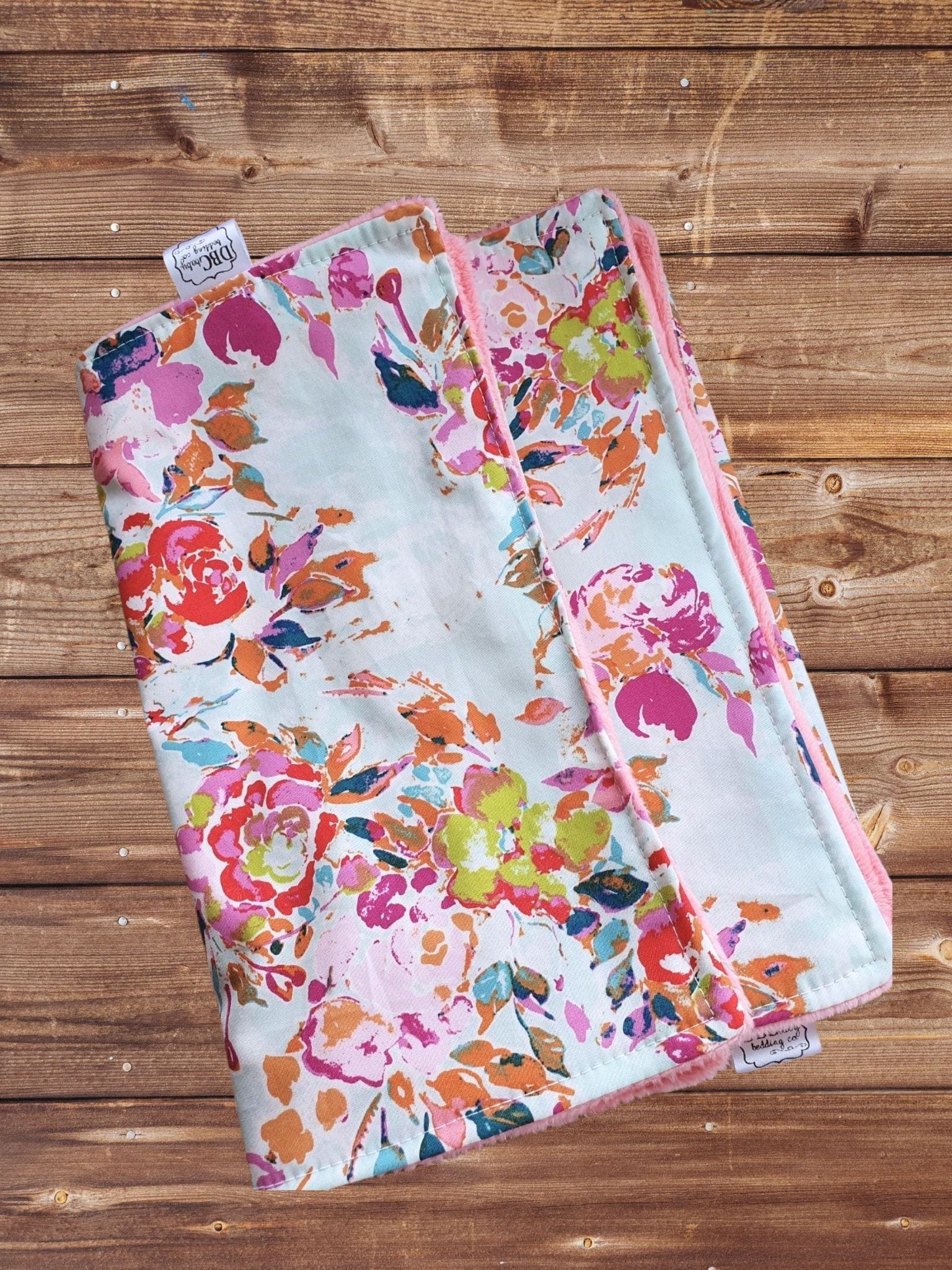 Burp Cloth Set - Summer Floral Burp Cloths - DBC Baby Bedding Co 