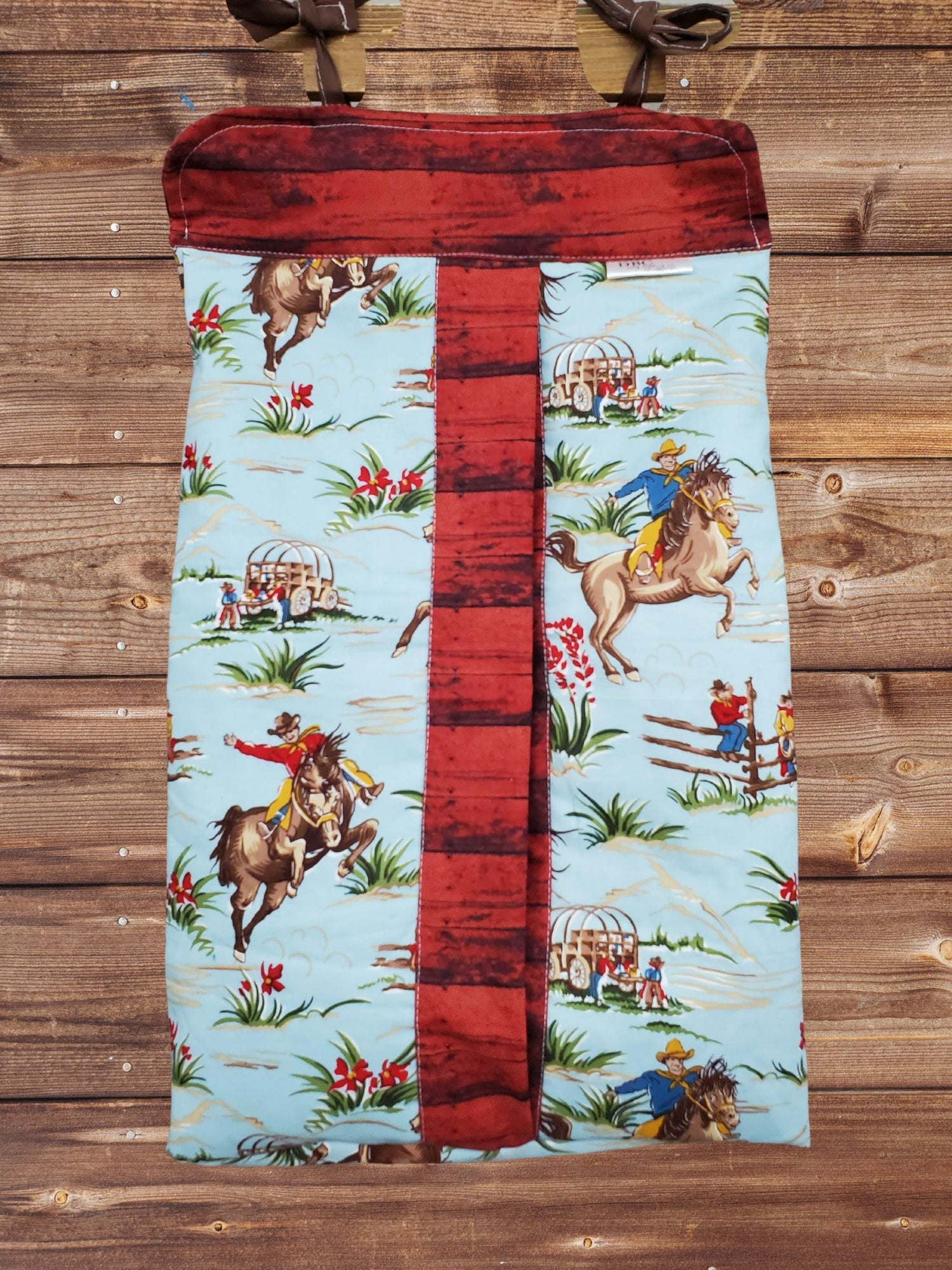 Diaper stacker - Barn Dandy Cowboy Western Diaper Stacker - DBC Baby Bedding Co 