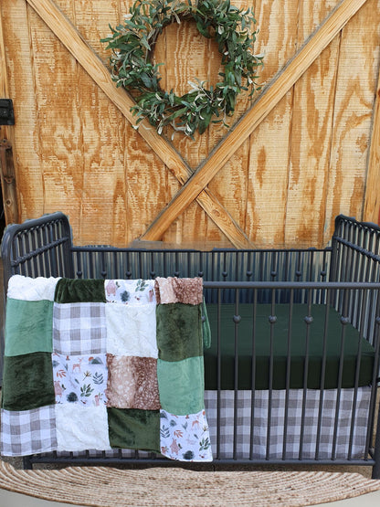 New Release Neutral Crib Bedding- Deer and Bear Woodland Baby & Toddler Bedding Collection