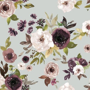 New Release Girl Crib Bedding - Plum Floral Baby Bedding  & Nursery Collection - DBC Baby Bedding Co 