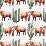 New Release Boy Crib Bedding- Highland Cow and Cactus Western Baby & Toddler Bedding Collection - DBC Baby Bedding Co 