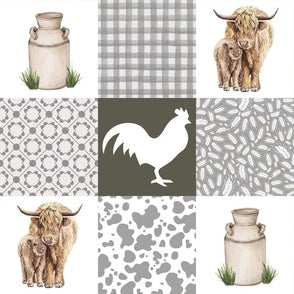 New Release Neutral Crib Bedding - Highland Cow Farm Baby Bedding & Nursery Collection - DBC Baby Bedding Co 