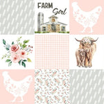 New Release Girl Crib Bedding - Highland Cow Farm Girl in Pink Gray Baby Bedding & Nursery Collection - DBC Baby Bedding Co 