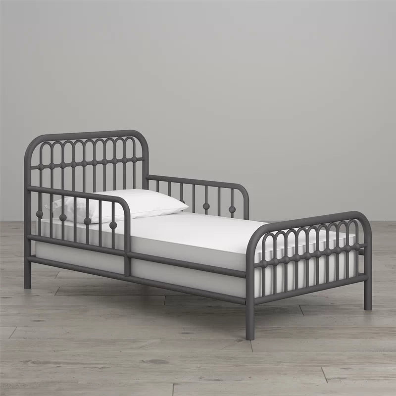Toddler Bed - Metal Bed in Gray - DBC Baby Bedding Co 