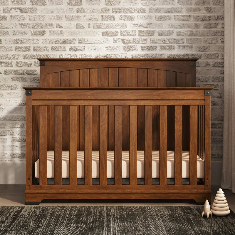 Standard Cribs - Redmond Crib in Coach Cherry - DBC Baby Bedding Co 
