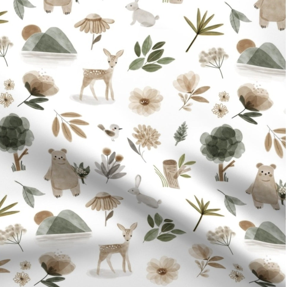 Crib Sheet - Woodland Fawn - DBC Baby Bedding Co 