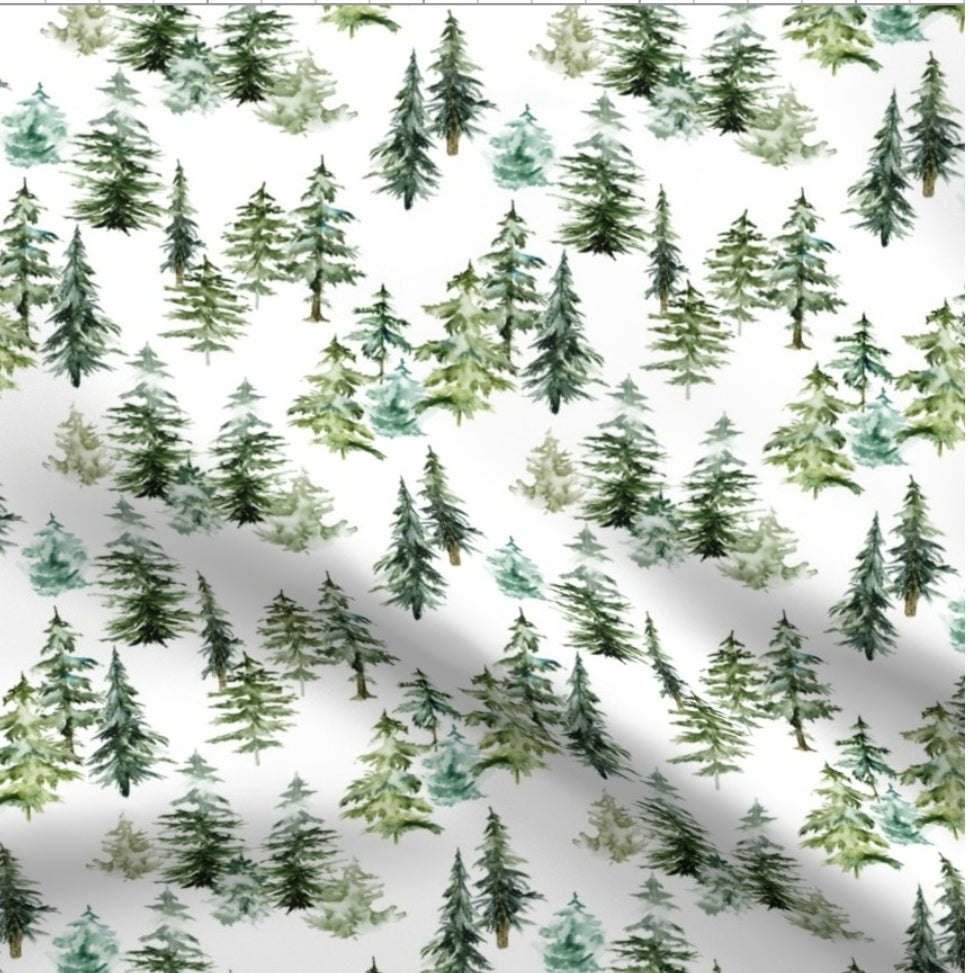 Crib Sheet - Woodland Pine Trees - DBC Baby Bedding Co 