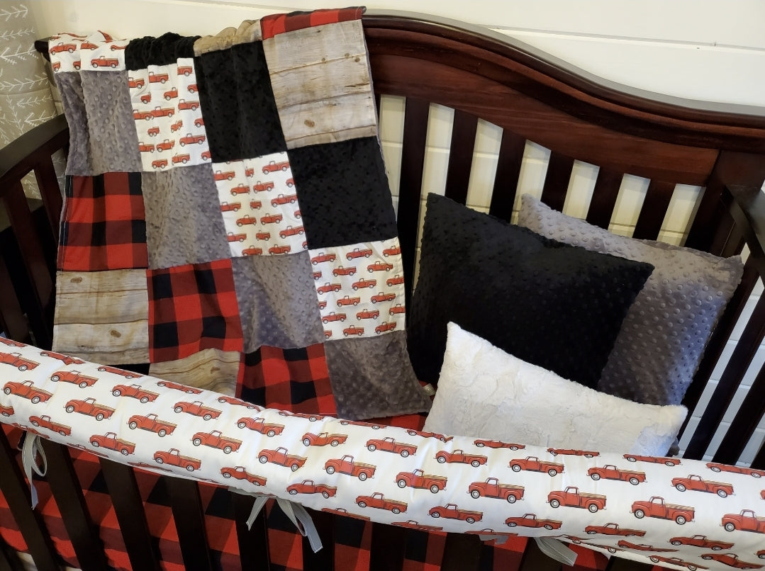 New Release Boy Crib Bedding- Little Red Truck Farm Baby Bedding & Nursery Collection - DBC Baby Bedding Co 