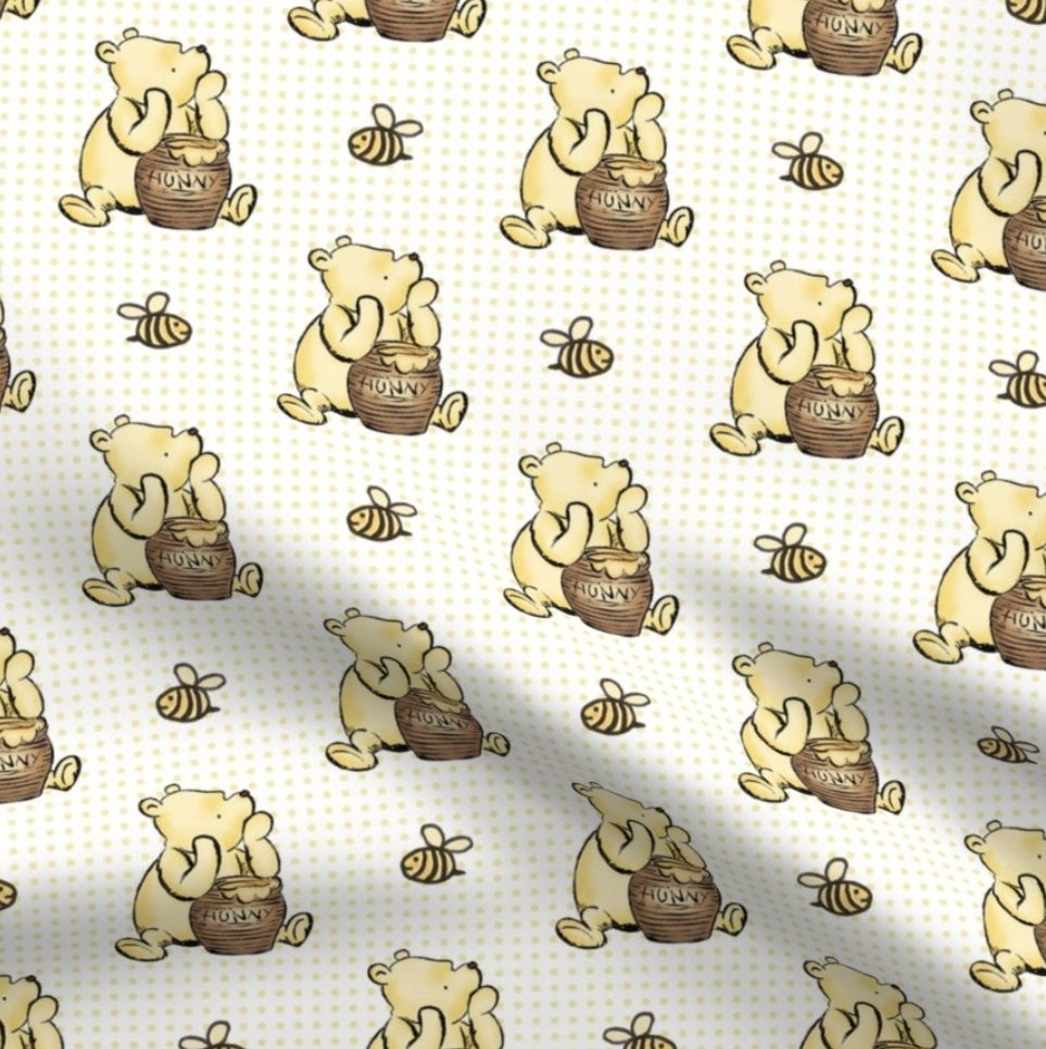 Crib Sheet - Pooh Bear with the Honey - DBC Baby Bedding Co 