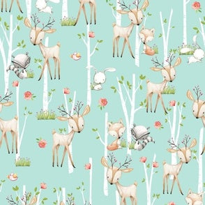 New Release Girl Crib Bedding - Little Lady Floral Woodland Animals Baby Bedding Collection - DBC Baby Bedding Co 