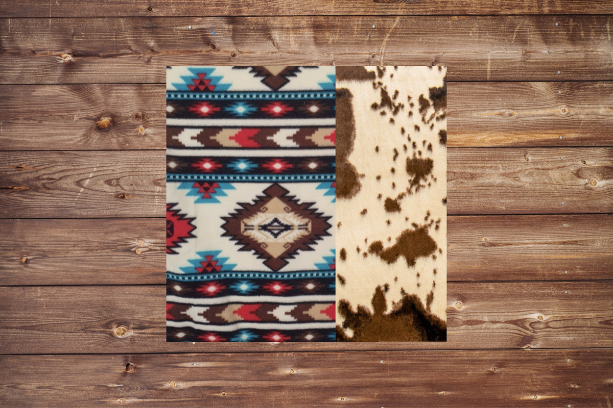 Nursing Pillow Cover - Cream Aztec and Cow Minky Western Cover - DBC Baby Bedding Co 