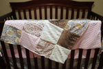 New Release Girl Crib Bedding -  Sleeping Deer and Feather Woodland Baby Bedding - DBC Baby Bedding Co 