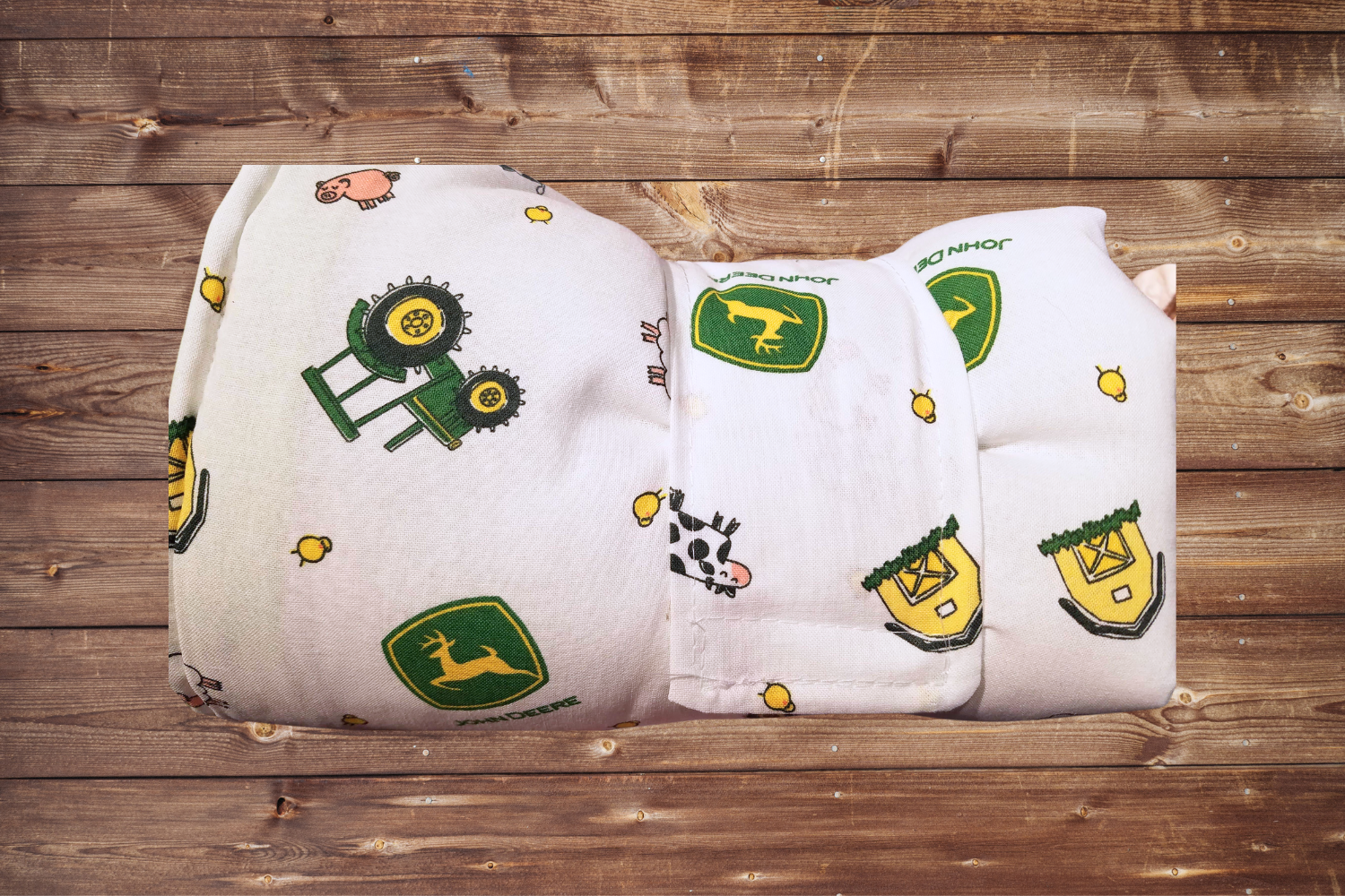 On the Go Changing Pad- John Deere Tractors and Black Minky Interior - DBC Baby Bedding Co 