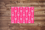 On the Go Changing Pad- Hot Pink Arrow and Minky Interior - DBC Baby Bedding Co 