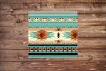 On the Go Changing Pad- Mint Aztec and Minky Interior - DBC Baby Bedding Co 