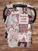 Carseat Tent - Cowgirl Horse Western Tent - DBC Baby Bedding Co 