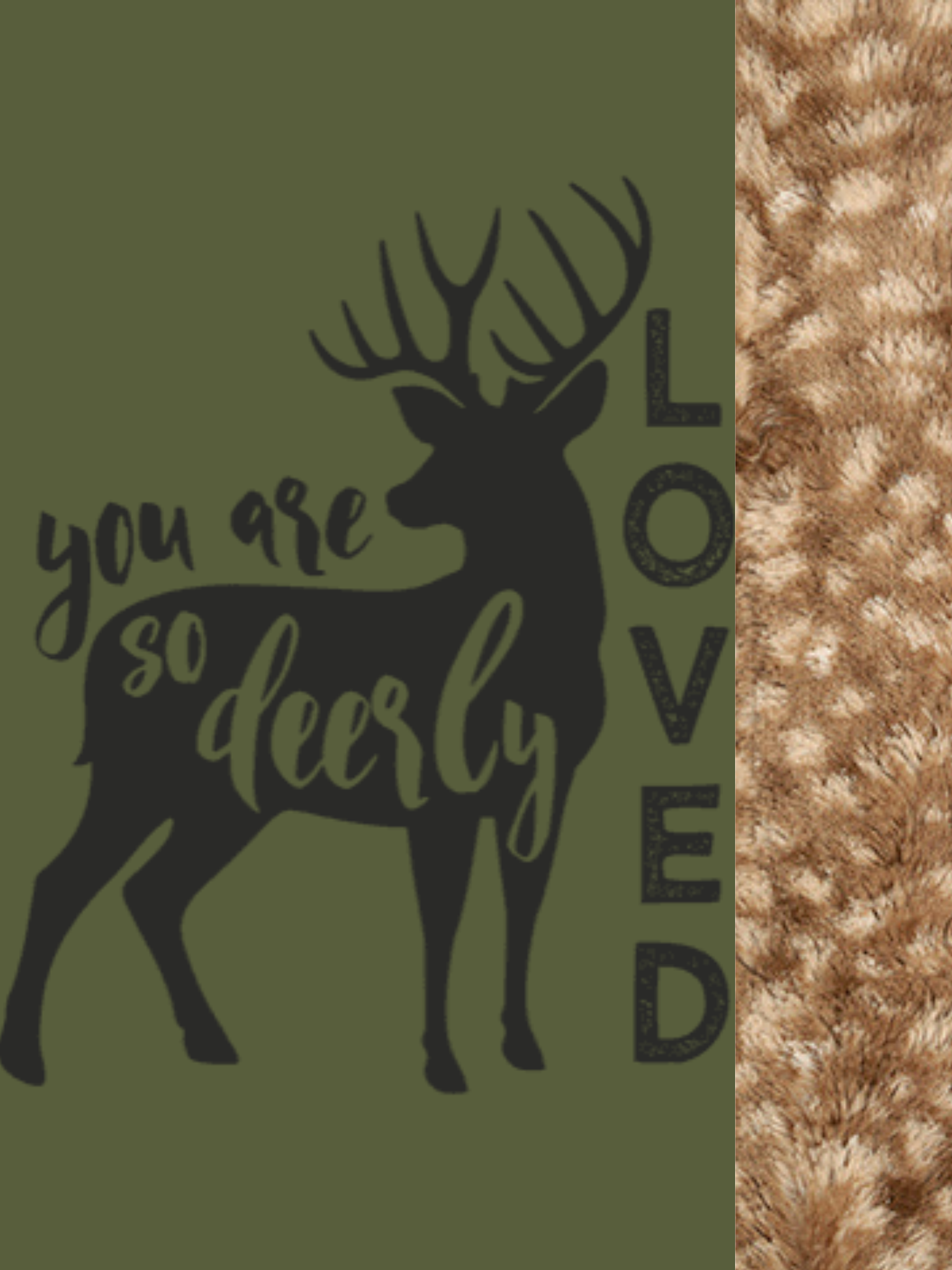 Standard Blanket- You Are So Deerly Loved Deer  and Fawn Minky Woodland Blanket - DBC Baby Bedding Co 