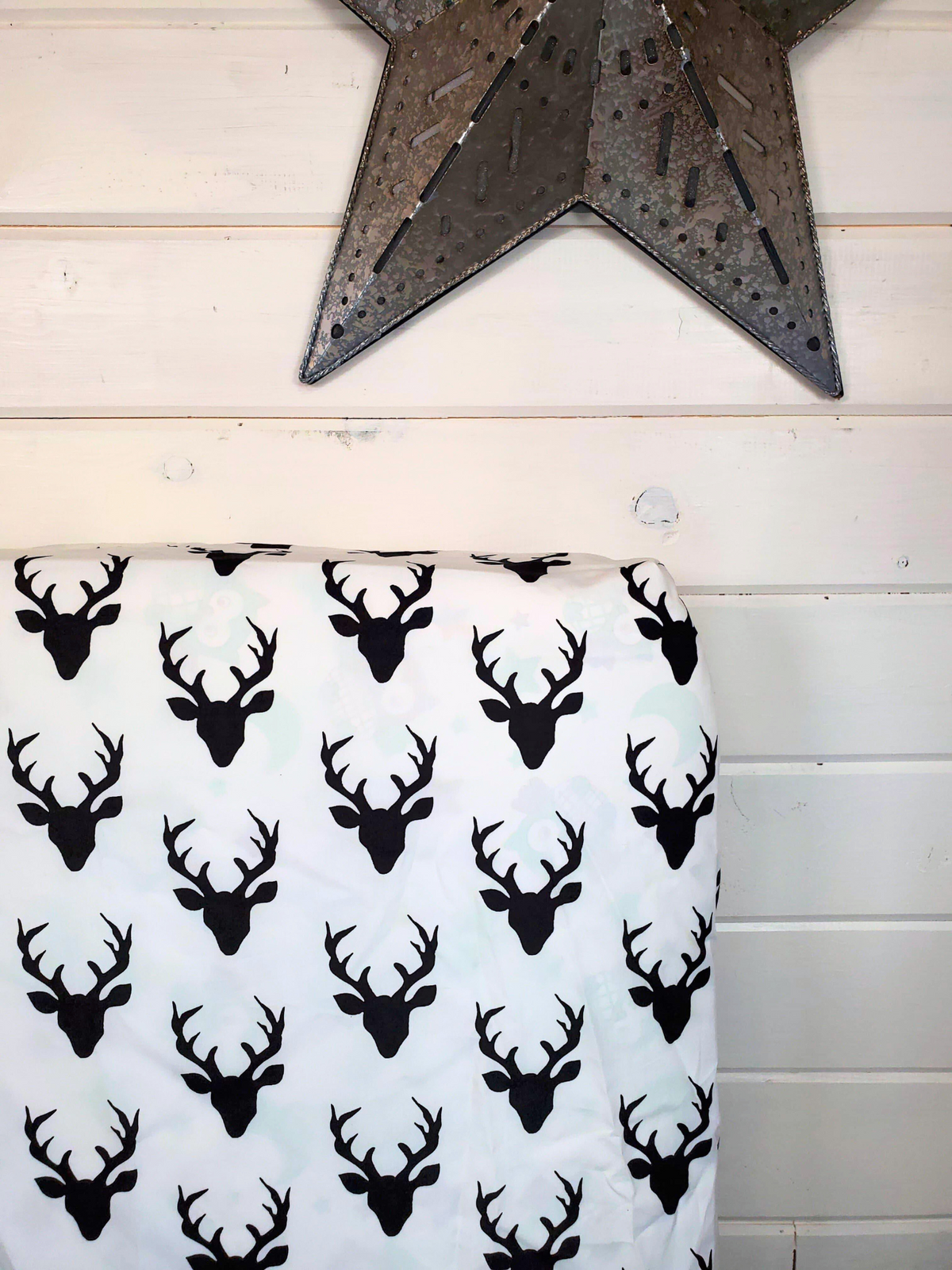 Fitted Sheet - Black Buck Woodland Sheet : All Bed Sizes - DBC Baby Bedding Co 