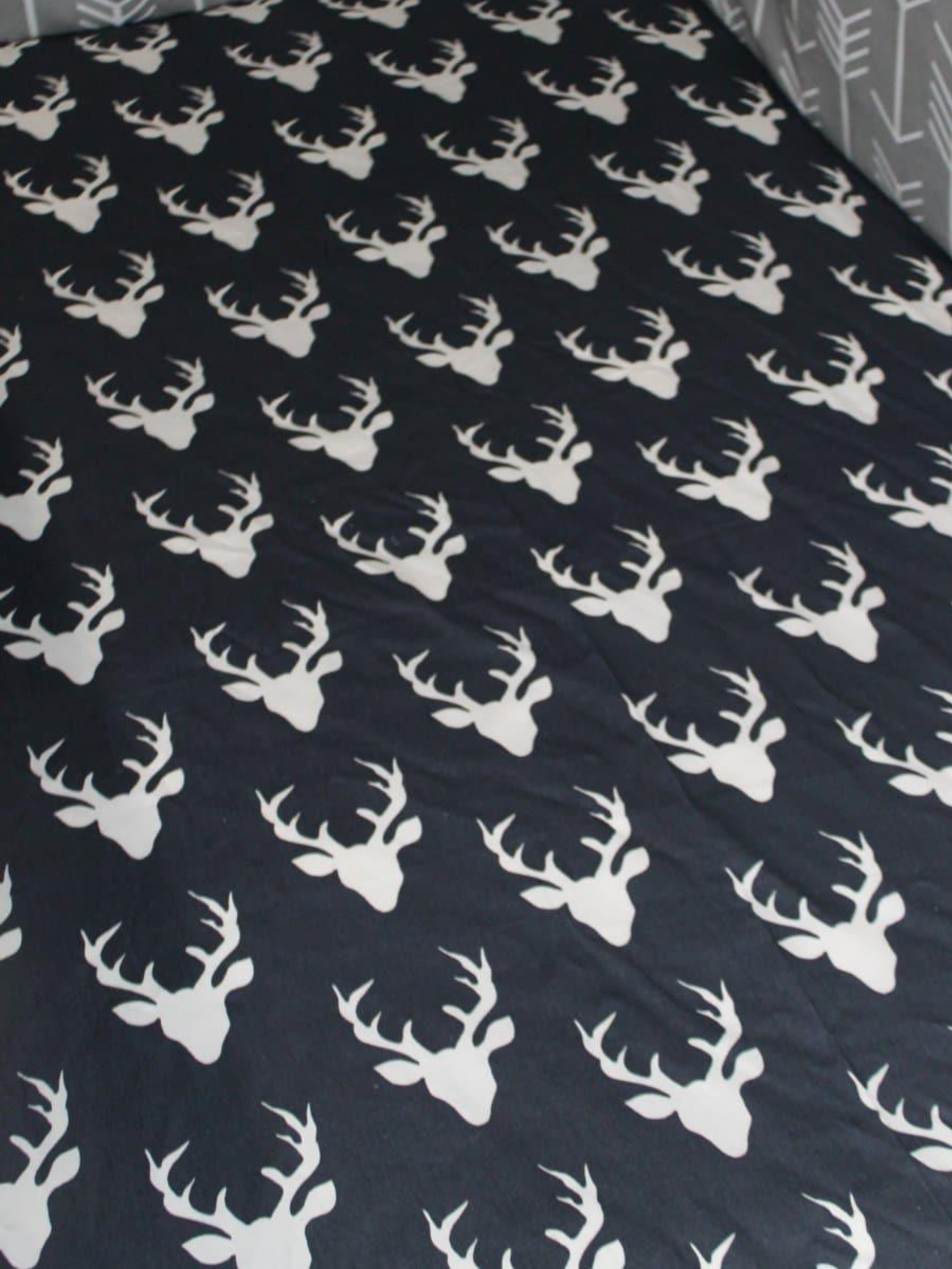 Fitted Sheet - Navy Buck Woodland Sheet : All Bed Sizes - DBC Baby Bedding Co 