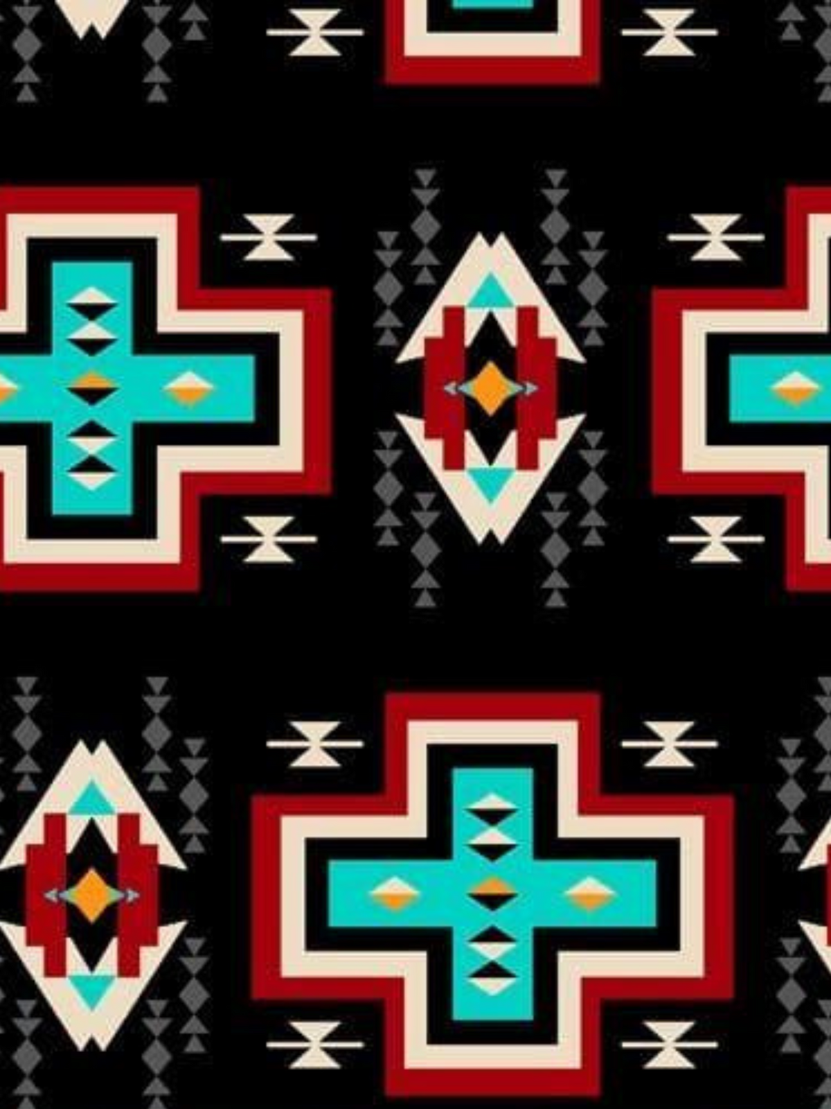 Fitted Sheet - Black Aztec Western : All Bed Sizes - DBC Baby Bedding Co 