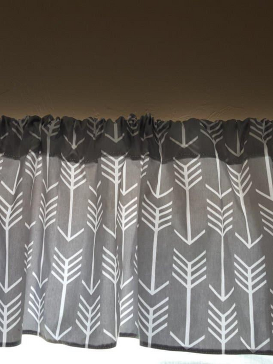 Curtain Panels or Valance - Gray Arrow - DBC Baby Bedding Co 