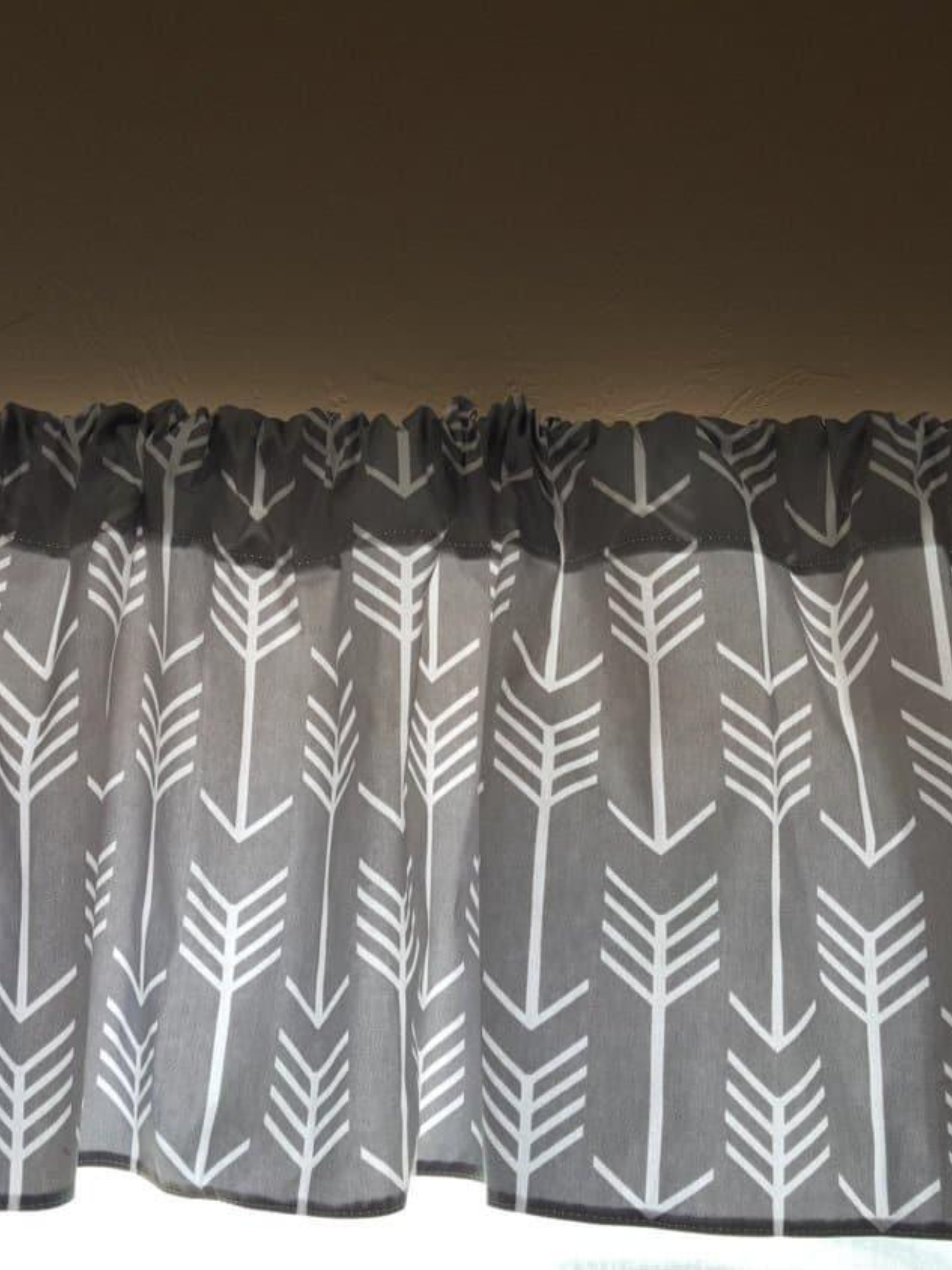 Curtain Panels or Valance - Gray Arrow - DBC Baby Bedding Co 