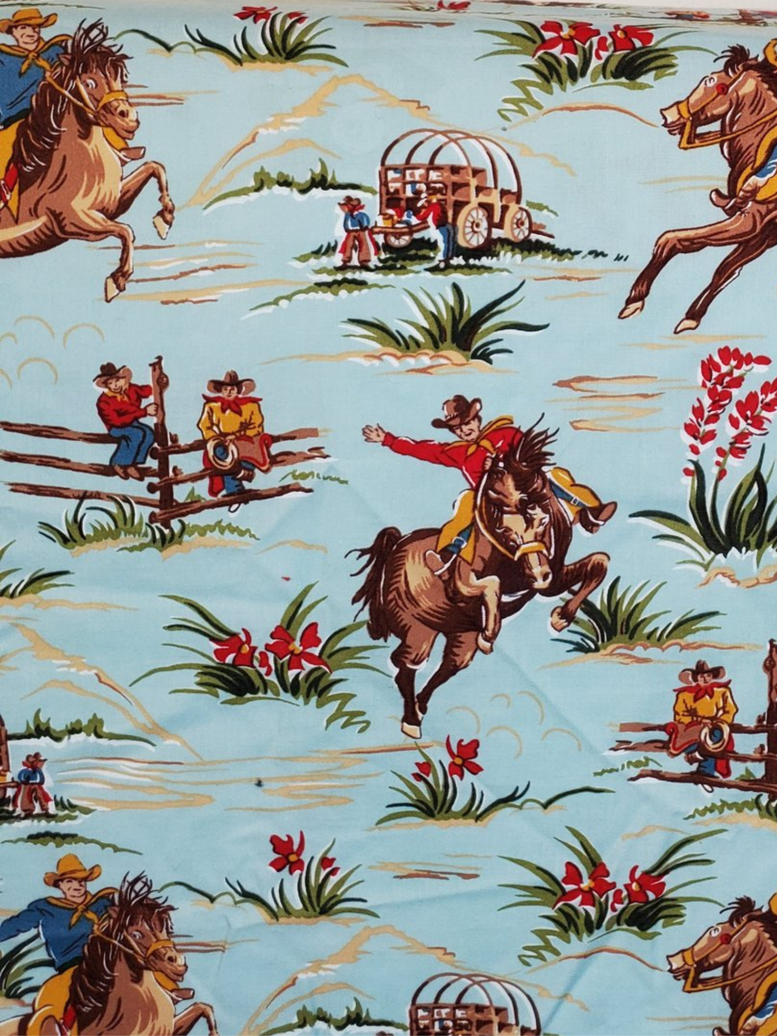 Curtain Panels or Valance - Barn Dandy Cowboy Western - DBC Baby Bedding Co 