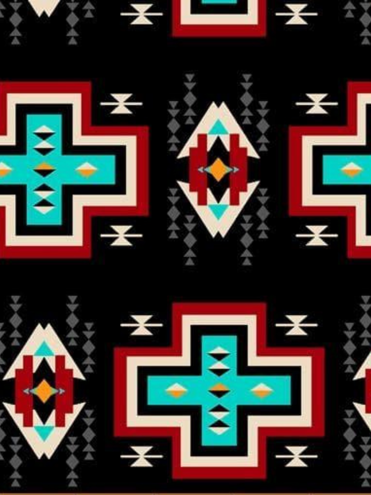 Changing Pad Cover - Black Aztec Western Cover - DBC Baby Bedding Co 
