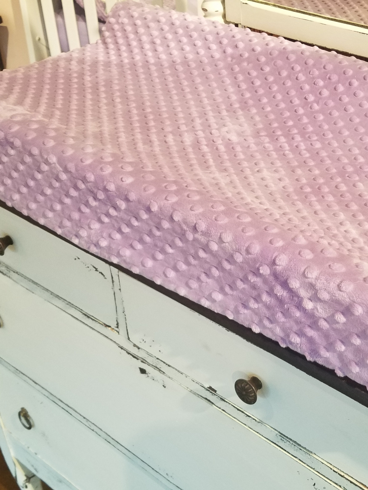 Changing Pad Cover - Lilac Minky Cover - DBC Baby Bedding Co 