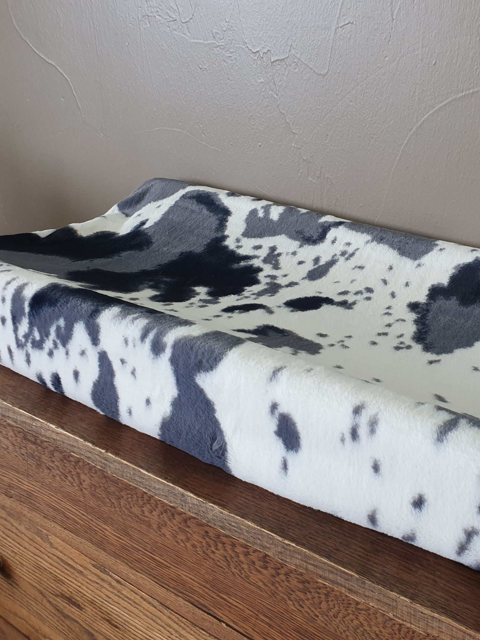 Changing Pad Cover - Storm Cow Minky Western Cover - DBC Baby Bedding Co 