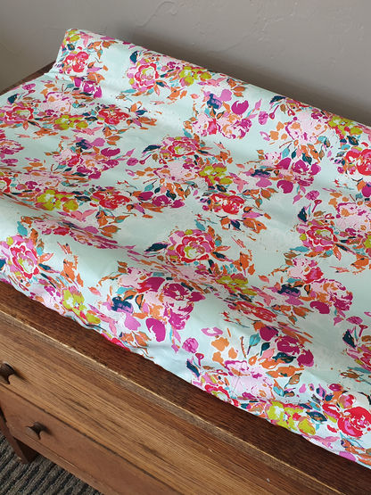 Changing Pad Cover -Summer Floral Cover - DBC Baby Bedding Co 