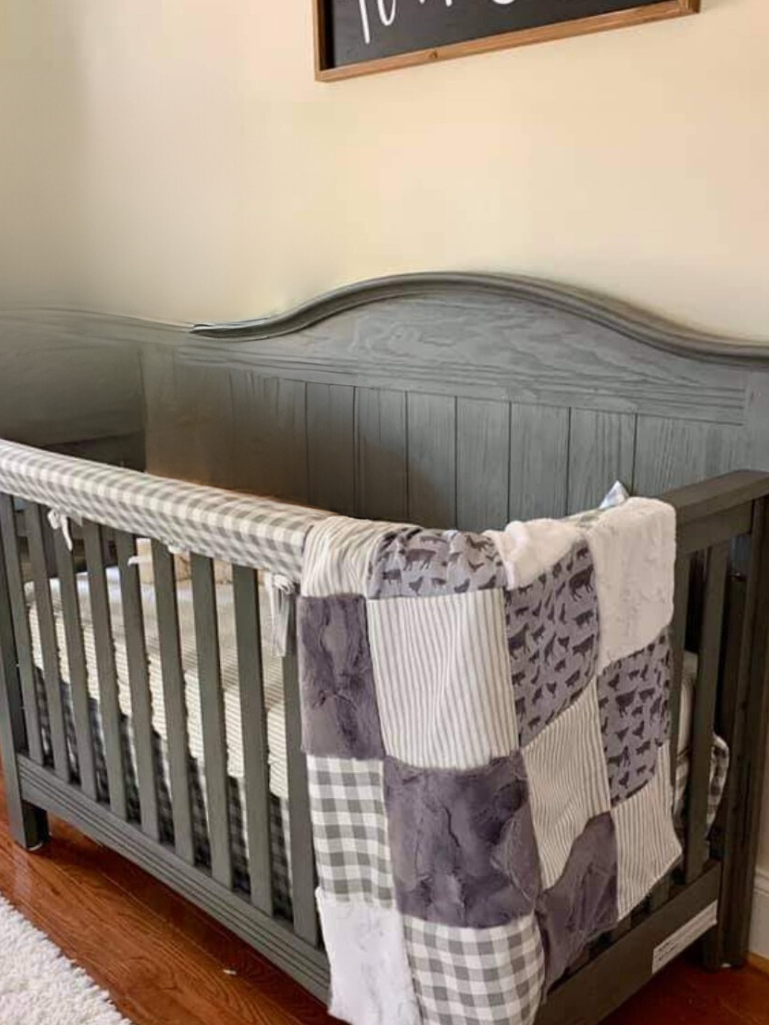 New Release Neutral Crib Bedding - Farm Animal and Gray Plaid Baby Bedding Collection - DBC Baby Bedding Co 