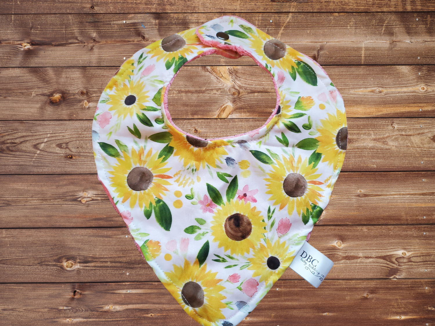 Baby Bib- Sunflower Bib - DBC Baby Bedding Co 