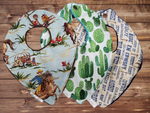 Bib Set - 3pc Set Barn Dandy Cowboy, Cactus, and Rodeo Western Bib - DBC Baby Bedding Co 