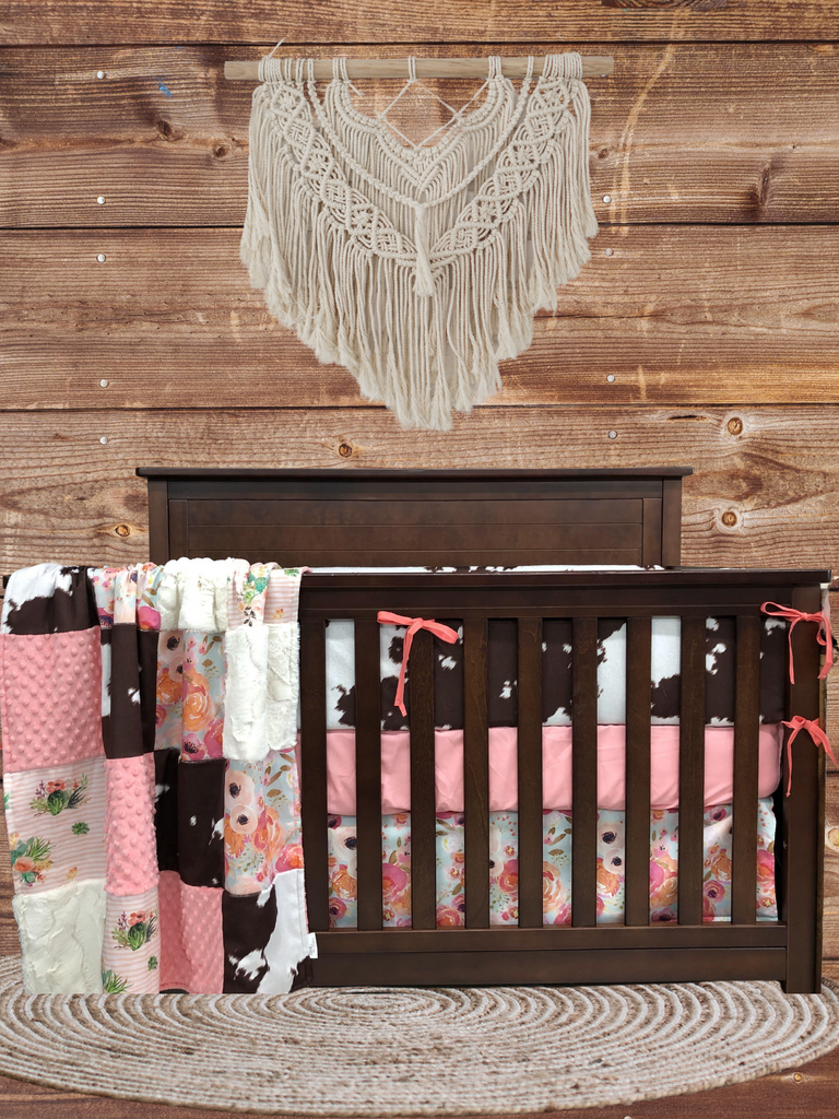 Rustic baby clearance girl crib bedding