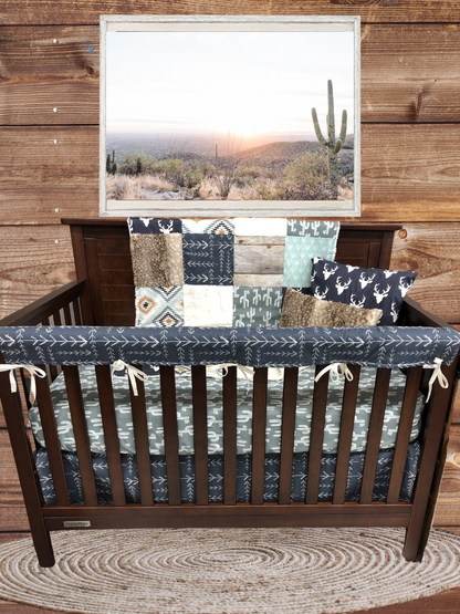 Boy Crib Bedding - Buck, Aztec, Cactus Western Baby & Toddler Bedding Collection - DBC Baby Bedding Co 