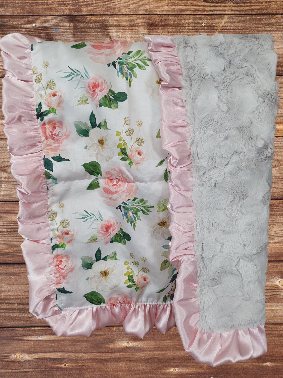 Ruffle Baby Lovey - Blush Floral Lovey - DBC Baby Bedding Co 