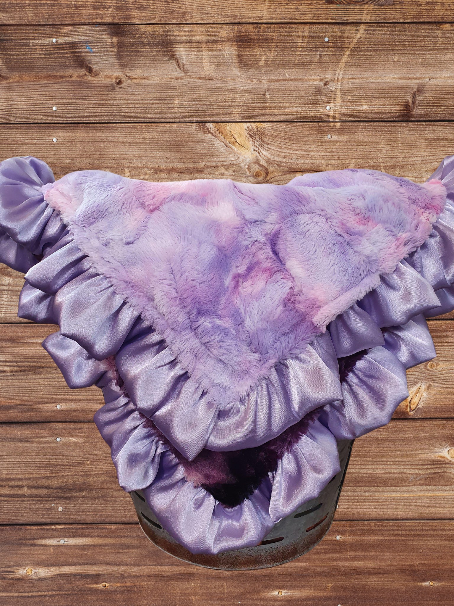 Ruffle Baby Lovey - Unicorn Sorbet Minky Lovey - DBC Baby Bedding Co 