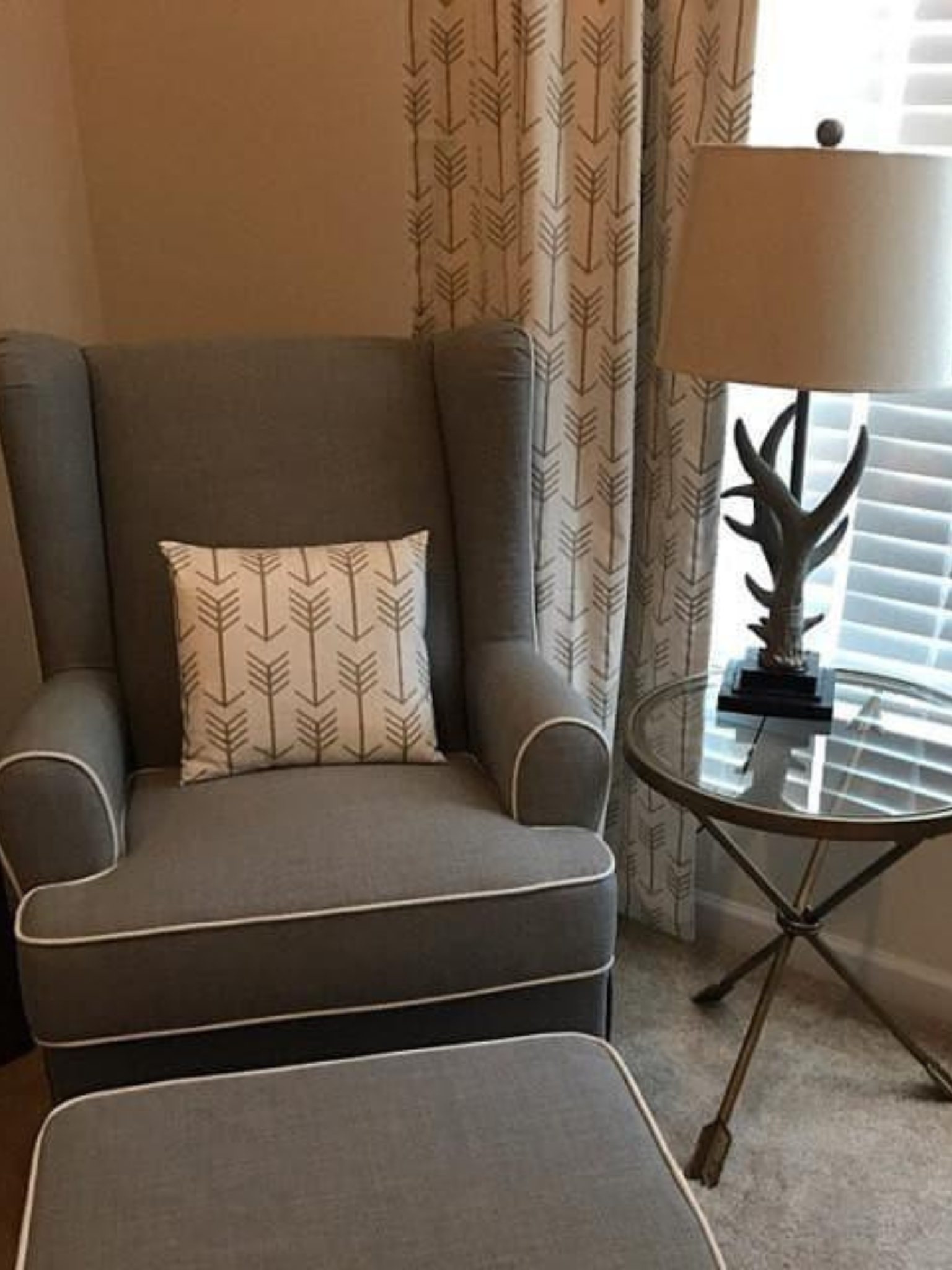 Nursery room decor and coordinating accessories for baby's room