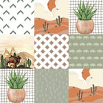 New Release Boy Crib Bedding - Bison and Desert Cactus Western Baby Bedding & Nursery Collection - DBC Baby Bedding Co 